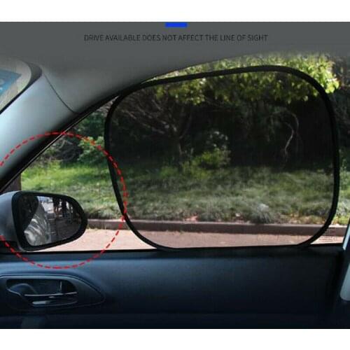 2Pcs Car Window Cover Sunshade Sun Shade Curtain UV Protection Shield Pair Visor Mesh Solar Mosquito Dust Protection Car-covers