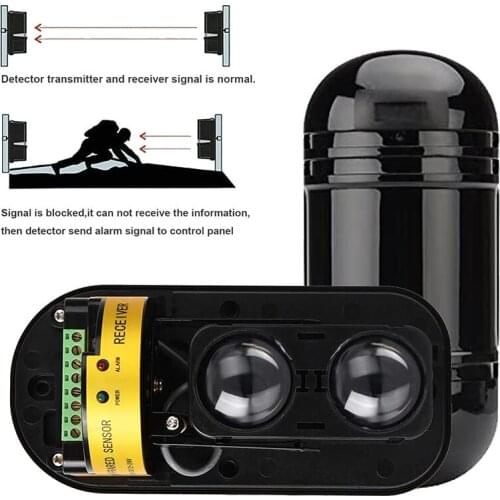 150m Sensor Alarm Dual Beam Photoelectric Infrared Detector For Home Security Support Connected To The Matching Use