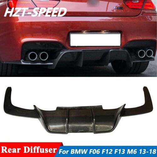 F06 V Style Carbon Fiber Rear Bumper Diffuser Lip For BMW 6 Series F12 F13 M6 Tuning 2013-2018