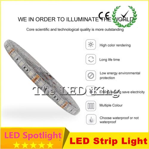 5m/roll flexible SMD 5050 2835 waterproof LED Strip light 60Led/m DC 12V Warm white / Red /Green /Blue/RGB decoration lamp