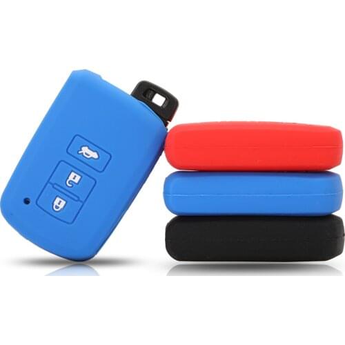 Kutery 10pcs 3 Buttons Remote Silicone Car Key Case Shell Cover For Toyota Camry 7 Highlander