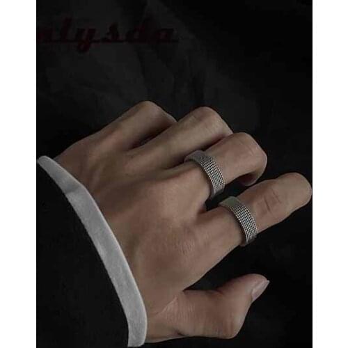 7mm Trendy Simple Ring for Men Stress Release Accessory Classic Stainless Steel Couple&Wedding Band Casual Sport Jewelry