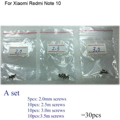 30PCS a set Silver Screw For Xiaomi Redmi Note 10 mainboard motherboard Cover Screws Repair Parts For Xiao mi Redmi Note10