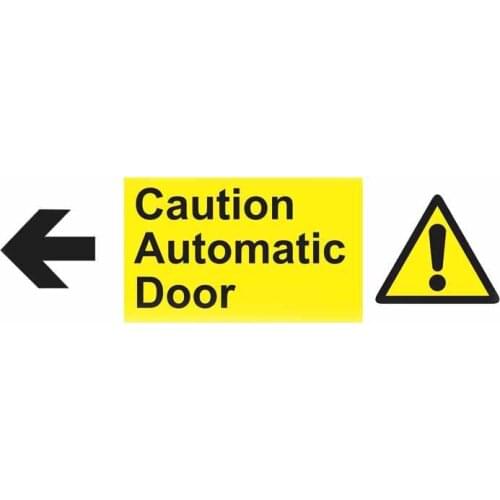 New High-quality Car-Stickers Caution Automatic Door for Bumper Windshield Suv Vinyl Decal Auto Exterior Decoration 17*5cm