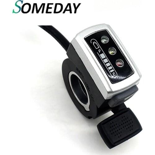 SOMEDAY Wuxing 36V / 48V 106DX Thumb Throttle With Power Button Switch and Power Indicator for Electric Bicycle Conversion Kit