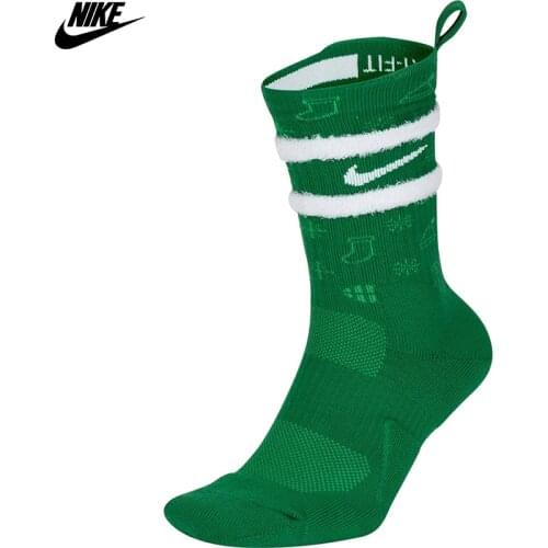 Original Nike Elite Crew 'Xmas' Basketball Unisex Socks-Red CK6786-657