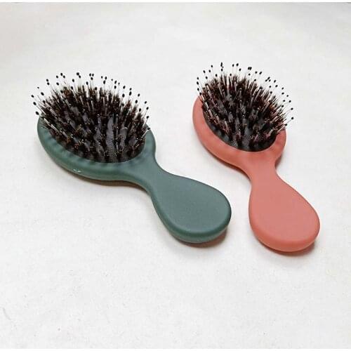 1pc Bristle Hair Brush 5 Colors Anti-static Non-slip Handle Hair Comb Head Scalp Massager Cute &mini Sized Comb Styling Tool