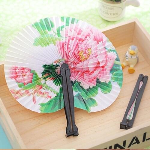Hand Held Foldable Paper Fan For Children Themed Party Decoration Portable Fan 85LA