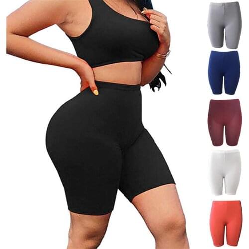 Fall Womens Summer High Waist Fitness Jogger Biker Shorts Jogging 2020 New Beach Athletic Casual Skinny Casual Clubwear Shorts
