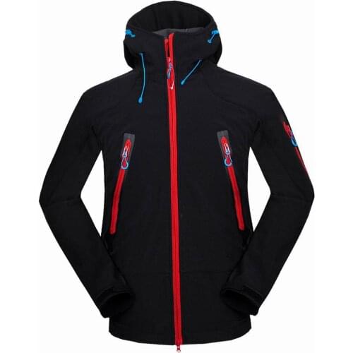 Soft shell jacket Mens camping & Hiking jacket windproof Waterproof Mountaineering clothes Outdoor Fleece liner thermal coat