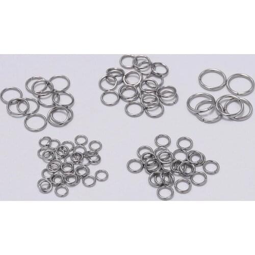 200pcs/Lot 4 5 6 8 10mm Stainless Steel Open Jump Rings Split Rings Connector For jewelry making Findings Accessories Supplies