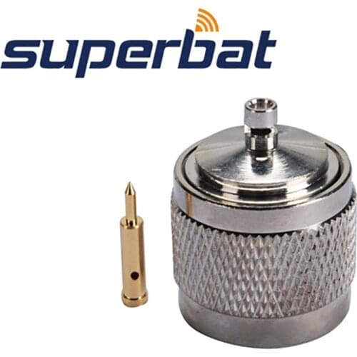 Superbat N Solder Plug Straight Connector for Semi Rigid .086" Cable RG405