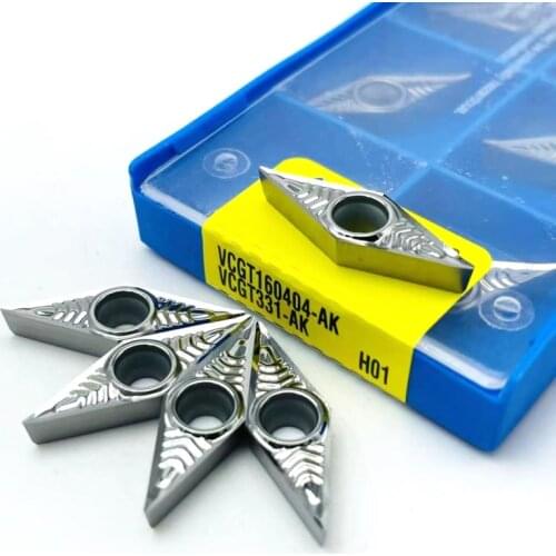 CNC car blade VCGT160404/08 AK H01 perfect quality metal ceramic aluminum lathe tool lathe tool carbide insert milling cutter