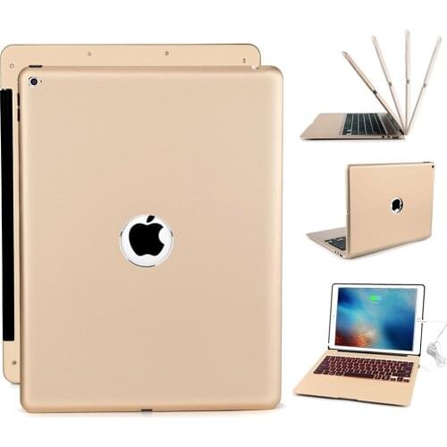 Slim Smart 7 Colors LED Backlit Backlight Aluminum Bluetooth Keyboard With Protective Clamshell Case Cover For iPad Pro 12.9