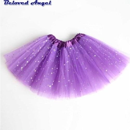 Baby Princess Tutu Skirt Girls Kids Party Ballet Dance Wear Pettiskirt Clothes 15 colors Star Print Mesh Girls Chiffon Skirts