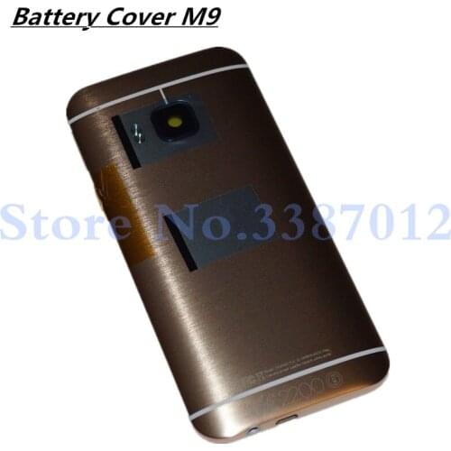 High Quality Black / Gold / Silver Rear Housing For HTC One M9 Back Cover Battery Case Door With Buttons And Logo