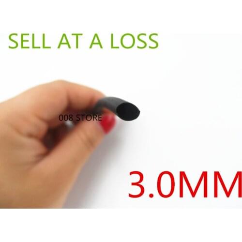 1 Meter/lot L52 2:1 Black 3mm Diameter Heat Shrink ubing Tube Sleeving Wrap Wire