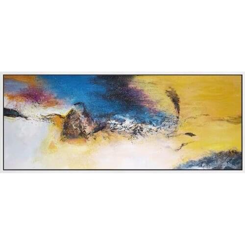 100% Hand Painted Modern Abstract Oil Painting on Canvas Color Modular Canvas Painting Wall Art Picture Painting for Living Room