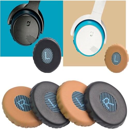 Headphone Cushions 2Pcs Headphone Faux Leather Replacement Earpads Cushions for SoundLink On-ear Earphone Headphone Accessory