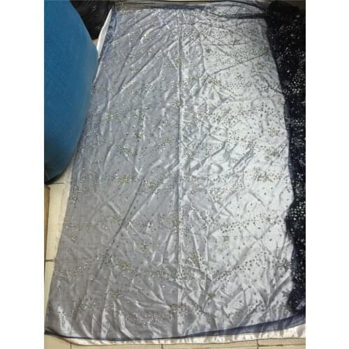 2017 African Lace Fabric with Sequins glitter High Quality french Lace Fabric for party dress Fabric for sewing