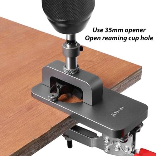 35MM Cup Style Hinge Boring Jig Drill Guide Set Wood Drilling Dowel Jig Woodworking Hole Opener Template For Door Cabinet Hinge