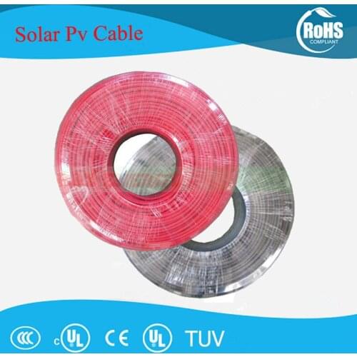 6.0mm sq 200meter roll, 10AWG PV Solar Cable Wire,Red Color,XLPE PV Cable