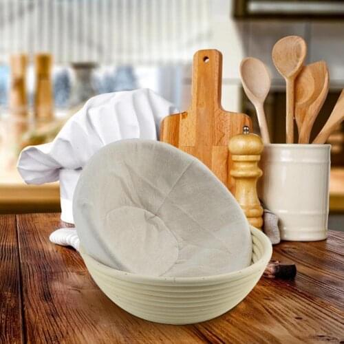 9 Inch Round Breathable Basket Cloth Liner Cotton Flax Banneton Proofing Bread Basket Cloth Baking supplies