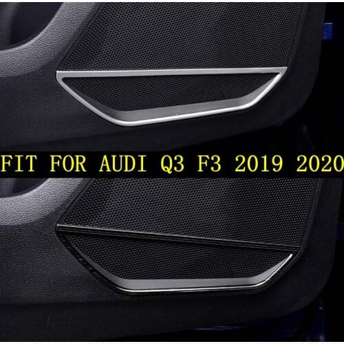 Accessories Fit For Audi Q3 F3 2019 2020 Inner Auto Door Stereo Speaker Audio Loudspeaker Sound Molding Cover Kit Trim