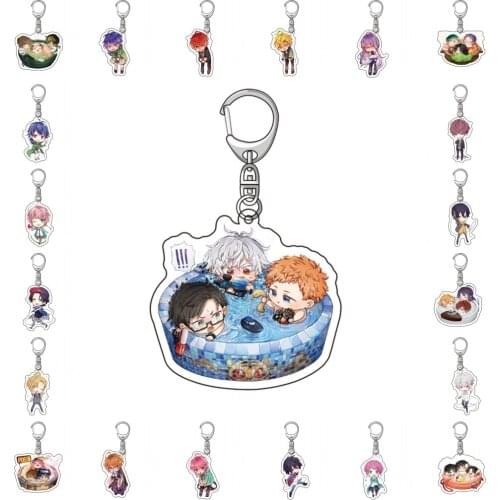 Anime Hypnosis Mic Division Rap Battle Jiro Yamada Ichiro Arisugawa Daisu Cosplay Acrylic Keychain Bags Pendant Keyring Toy Gift
