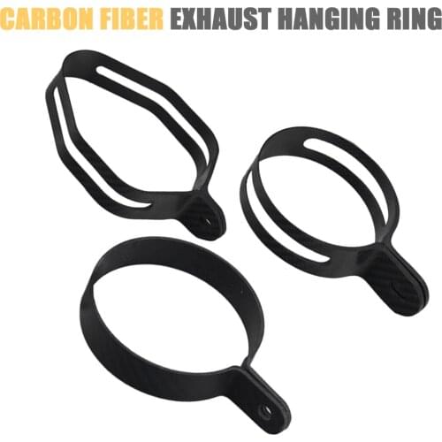 Free shiping Universal Motorcycle Carbon Hexagonal Exhaust Pipe Bracket Clip Fasten Support Silencer Pipe Bracket Hanger Band