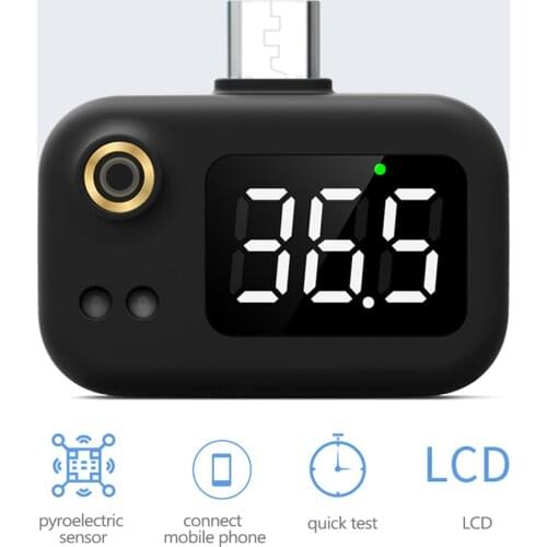 USB Phone Thermometer Mini Cell Phone Thermometer Infrared Thermometer with Type-C Joint for Android IOS phone