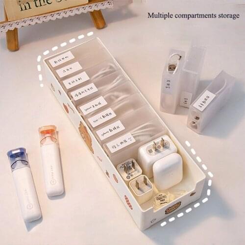 Ins 10/5 Grids Desktop Wire Cable Organizer Box USB Cable Storage Holder Case Jewelry Holder Drawer Home Accessories Organizer