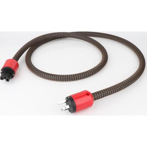 FP-314Ag OFC silver plated Audio Grade Power Cable HIFI OFC Copper Audio Power Cord Cable AC Mains Power Cable US EU Plug