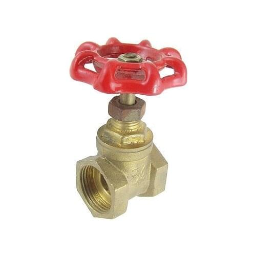 24/25" Diameter Thread Dual Entrance Red Cap Water Control Brass Valve