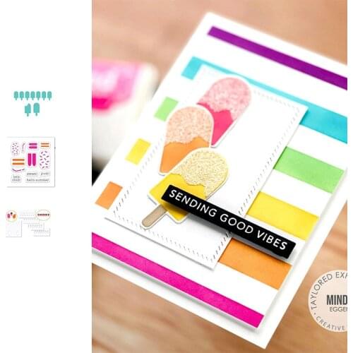 Summer Popsicle Sweet Die Stamps And Dies New Arrival 2021 Scrapbook Diary Decoration Stencil Embossing Template DIY Make Albums