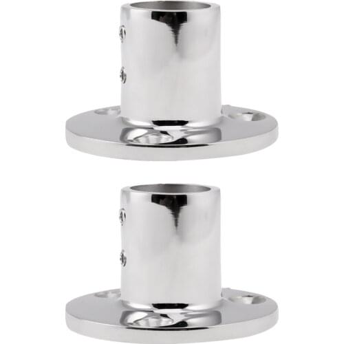 MagiDeal Boat Handrail Fitting Round Base 90º Stainless Steel for 7/8 Tubex2