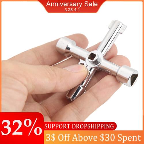 Multi-function Universal Electric Cabinet Shield Door Triangle Square Key Wrench Compact and Portable Carry Convenient