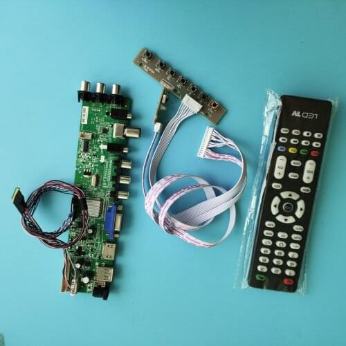 Kit For N140FGE-L31 HDMI AV Signal digital LED USB VGA TV screen 1600X900 controller board Panel DVB-T2 14" remote DVB-T
