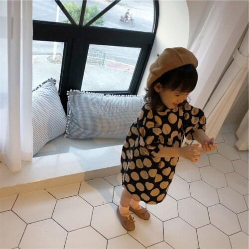 Korean Girls Clothing 2021 Autumn Clothes New Fresh Dot Brushed Dress Doll Shirt Fashion