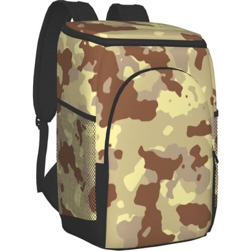 Ohmelody Khaki Men Women Waterproof Cooler Backpack Lunch Bags for Pinic Beach Party Fruits Beer Insualted Organizer Pack Bags