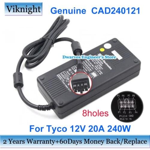 Genuine Tyco Electronics 12V 20A 240W ac Power supply charger adapter CAD240121 For ELO TOUCH PANEL B3 ESY17B1 Eio ESY19C3