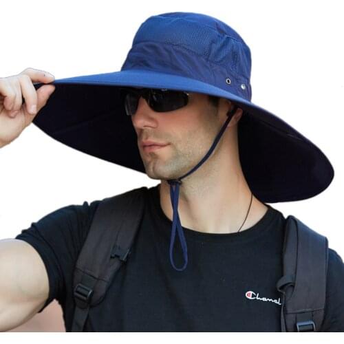 Super Wide Brim Bucket Hat UPF50+ Waterproof Sun Hat for Outdoor Fishing Hiking Camping Lightweight Fisherman Hat High-quality