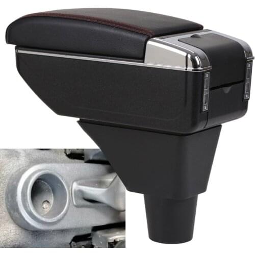 For Chevrolet Aveo five T200 / T250 Rotatable Top Leather Center Console Storage Box Armrest