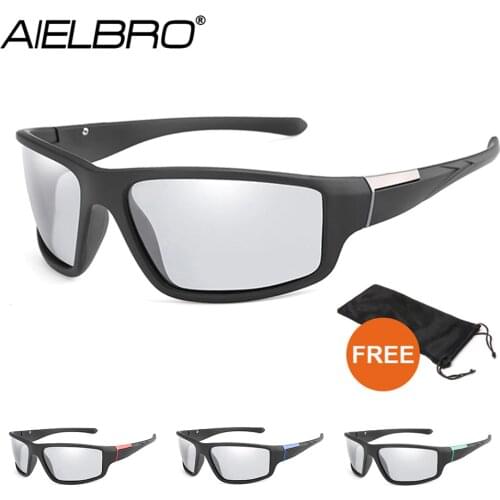 AIELBRO Photochromic Fishing Glasses Outdoor Sunglasses Sport Polarized Mens Glasses Fishing Polarizing Glasses 2020
