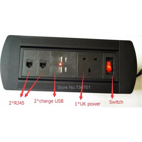 Same as pic ,only 15 pcs available with UK power switch 2 charge USB 2 rj45 ,UK plug ,black color desk power socket outlet