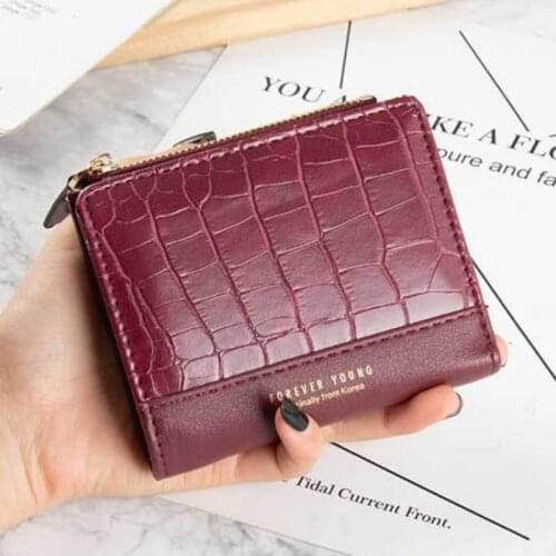 Vintage Women Small Wallets Simple Female Short Coin Purse Fashion Zipper Card Holder for Ladies Driver License Clips sac femme