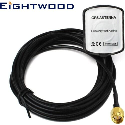 Eightwood GPS External Antenna With SMA Male Connector for GPS Aerial Receivers and Mobile Application Magnetic 3m Weatherproof