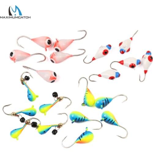 Maximumcatch 16# 14# 12# Tungsten Ice Fishing Jig 0.42g-1.90g Ice Fishing Bait 11mm-17mm Japan Hook Winter Fishing Baits