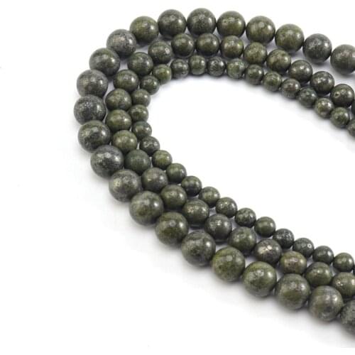 Xinyao Natural Stone Dull Polish Matte Dark Green Turquoises Frosted Green Eye Stone Beads For Bracelet Necklace Making