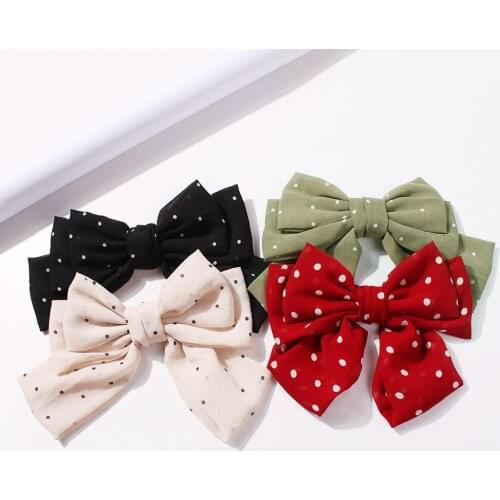 Lovely Bow Knot Hairgrips Bohemian Hair Bow Ties Hair Clips Girl Hair Accessories for Women Bowknot Hairpins Ponytail Holder